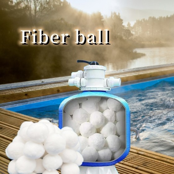 White Reusable Fiber Balls For Perfect Swimming Pool
